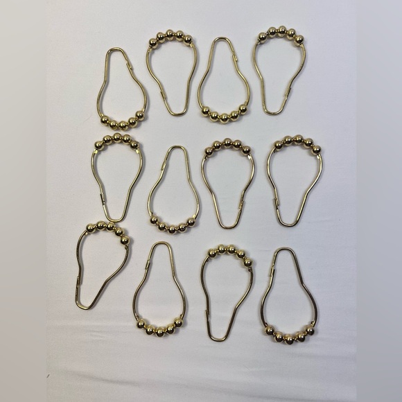 Amazer Shower Curtain Hooks, 12 Count, Stainless Steel, Polished Golden - Picture 8 of 8